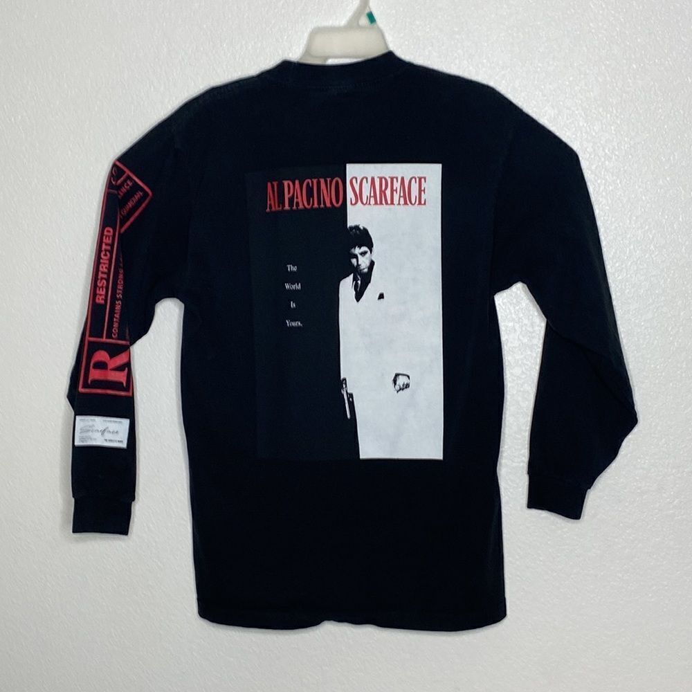 SCARFACE X SHOE PALACE Men’s Black Thick Cotton T Shirt Size L